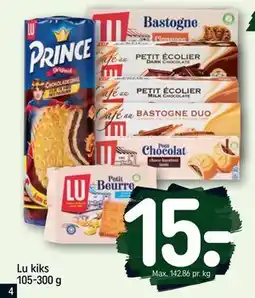 REMA 1000 Lu kiks 105-300 g, DKK 15 tilbud