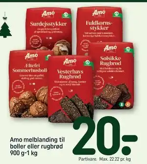 Amo melblanding til boller eller rugbrød 900 g-1 kg, DKK 20