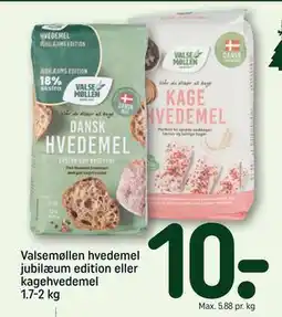 REMA 1000 Valsemøllen hvedemel jubilæum edition eller kagehvedemel 1.7-2 kg, DKK 10 tilbud