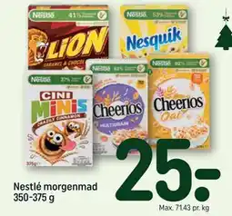 REMA 1000 Nestlé morgenmad 350-375 g, DKK 25 tilbud
