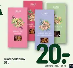 REMA 1000 Lund nøddemix 70 g, DKK 20 tilbud