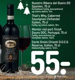 REMA 1000 Corte Orsini Chianti D.O.C.G. Reserva, Italien, 75 cl, DKK 55 tilbud