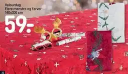 REMA 1000 Velourdug Flere mønstre og farver 140x300 cm, DKK 59 tilbud