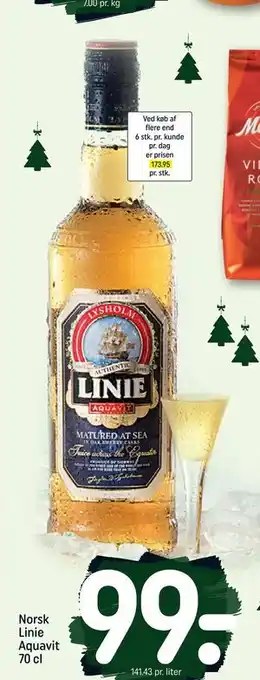 Norsk Linie Aquavit 70 cl, DKK 99