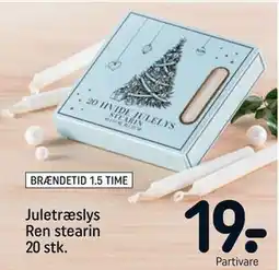 REMA 1000 Juletræslys Ren stearin 20 stk, DKK 19 tilbud