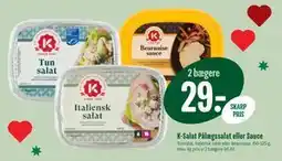 Min Købmand K-Salat Pålægssalat eller Sauce, DKK 29 tilbud
