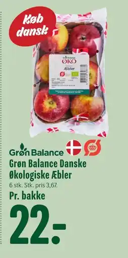 Min Købmand Grøn Balance Danske Økologiske Æbler, DKK 22 tilbud