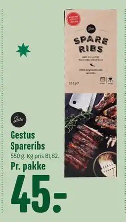 Min Købmand Gestus Spareribs, DKK 45 tilbud