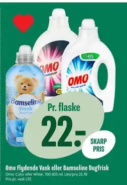 Min Købmand Omo Flydende Vask eller Bamseline Dugfrisk, DKK 22 tilbud