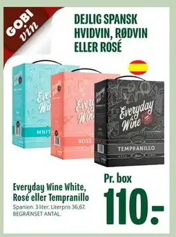 Min Købmand Everyday Wine White, Rosé eller Tempranillo, DKK 110 tilbud