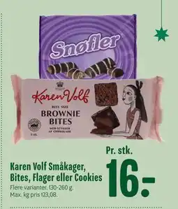 Min Købmand Karen Volf Småkager, Bites, Flager eller Cookies, DKK 16 tilbud
