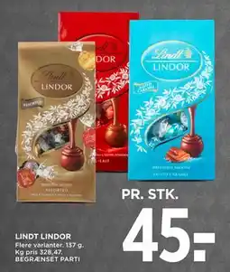 MENY LINDT LINDOR, DKK 45 tilbud