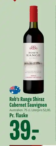 Min Købmand Rob’s Range Shiraz Cabernet Sauvignon, DKK 39 tilbud