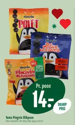 Min Købmand Toms Pingvin Slikpose, DKK 14 tilbud