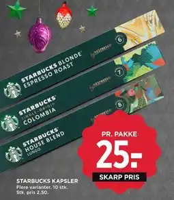 MENY STARBUCKS KAPSLER, DKK 25 tilbud
