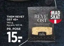 MENY THEM REVET OST 45+, DKK 15 tilbud