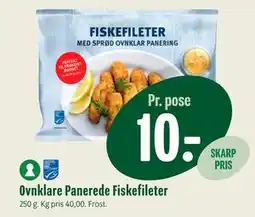 Min Købmand Ovnklare Panerede Fiskefileter, DKK 10 tilbud