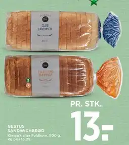 MENY GESTUS SANDWICHBRØD, DKK 13 tilbud