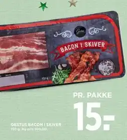 MENY GESTUS BACON I SKIVER, DKK 15 tilbud