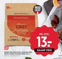 MENY GRØN BALANCE ØLLINGEGAARD ØKOLOGISK PISKEFLØDE 38 %, DKK 13 tilbud