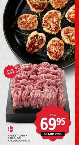 MENY HAKKET DANSK GRISE- OG KALVEKØD 8-12 %, DKK 69.95 tilbud