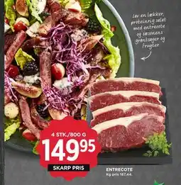 MENY ENTRECOTE, DKK 149.95 tilbud