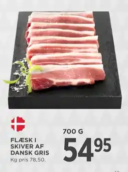 MENY FLÆSK I SKIVER AF DANSK GRIS, DKK 54.95 tilbud