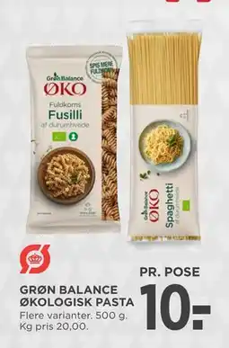 MENY GRØN BALANCE ØKOLOGISK PASTA, DKK 10 tilbud