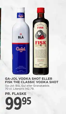MENY GA-JOL VODKA SHOT ELLER FISK THE CLASSIC VODKA SHOT, DKK 99.95 tilbud