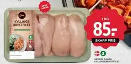 MENY GESTUS DANSK KYLLINGEBRYSTFILET, DKK 85 tilbud