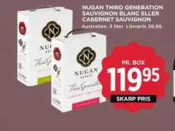 MENY NUGAN THIRD GENERATION SAUVIGNON BLANC ELLER CABERNET SAUVIGNON, DKK 119.95 tilbud