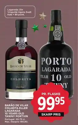 MENY BARÃO DE VILAR COLHEITA ELLER LAGARADA 10 YEARS OLD TAWNY PORTVIN, DKK 99.95 tilbud
