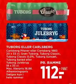 MENY TUBORG ELLER CARLSBERG, DKK 112 tilbud