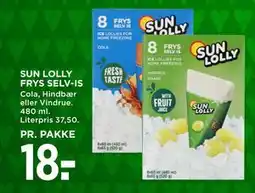 MENY SUN LOLLY FRYS SELV-IS, DKK 18 tilbud