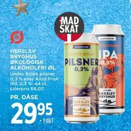 MENY HERSLEV BRYGHUS ØKOLOGISK ALKOHOLFRI ØL, DKK 29.95 tilbud