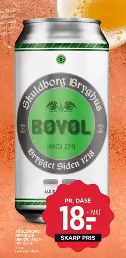 MENY SKULDBORG BRYGHUS BØVØL HAZY IPA 5,3 %, DKK 18 tilbud