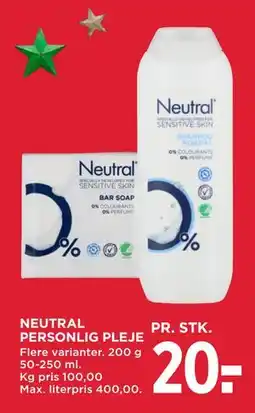 MENY NEUTRAL PERSONLIG PLEJE, DKK 20 tilbud