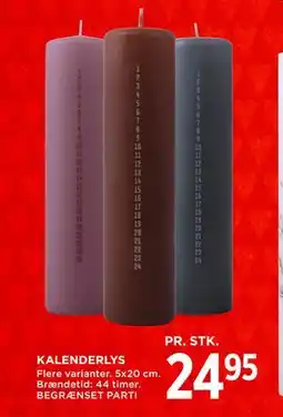 MENY KALENDERLYS, DKK 24.95 tilbud