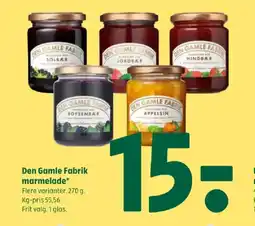 Coop 365 DEN GAMLE FABRIK Marmelade tilbud