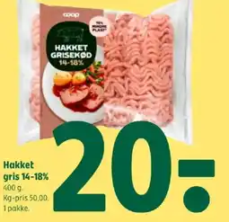 Coop 365 Hakket gris 14-18% tilbud