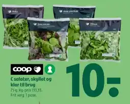 Coop 365 C salater, skyllet og klar til brug tilbud