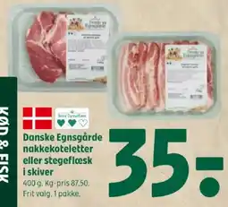 Coop 365 DANSKE EGNSGÅRDE Nakkekoteletter eller stegeflæsk tilbud