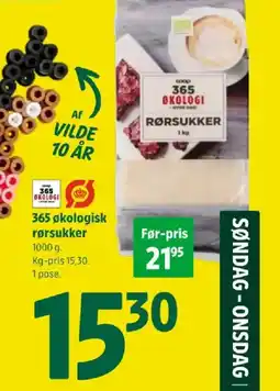 Coop 365 365 ØKOLOGI Rørsukker tilbud