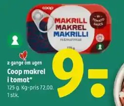 Coop 365 COOP Makrel i tomat tilbud