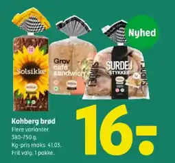 Coop 365 Kohberg brød tilbud