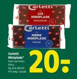 Coop 365 CARLETTI Miniplade tilbud