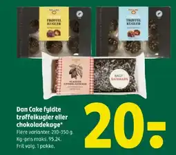Coop 365 Dan cake fyldte trøffelkugler eller chokoladekage tilbud