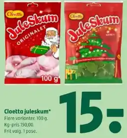 Coop 365 CLOETTA Juleskum tilbud
