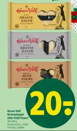 Coop 365 KAREN VOLF Kransekager eller petit fours tilbud