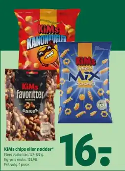 Coop 365 KIMS Chips eller nødder tilbud